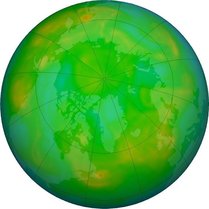 Arctic ozone map for 22 June 2011